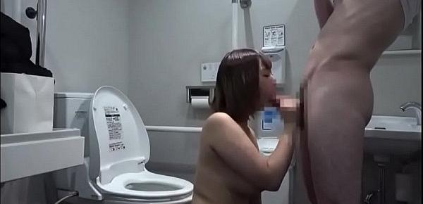  Japanese slut fucked in public toilet